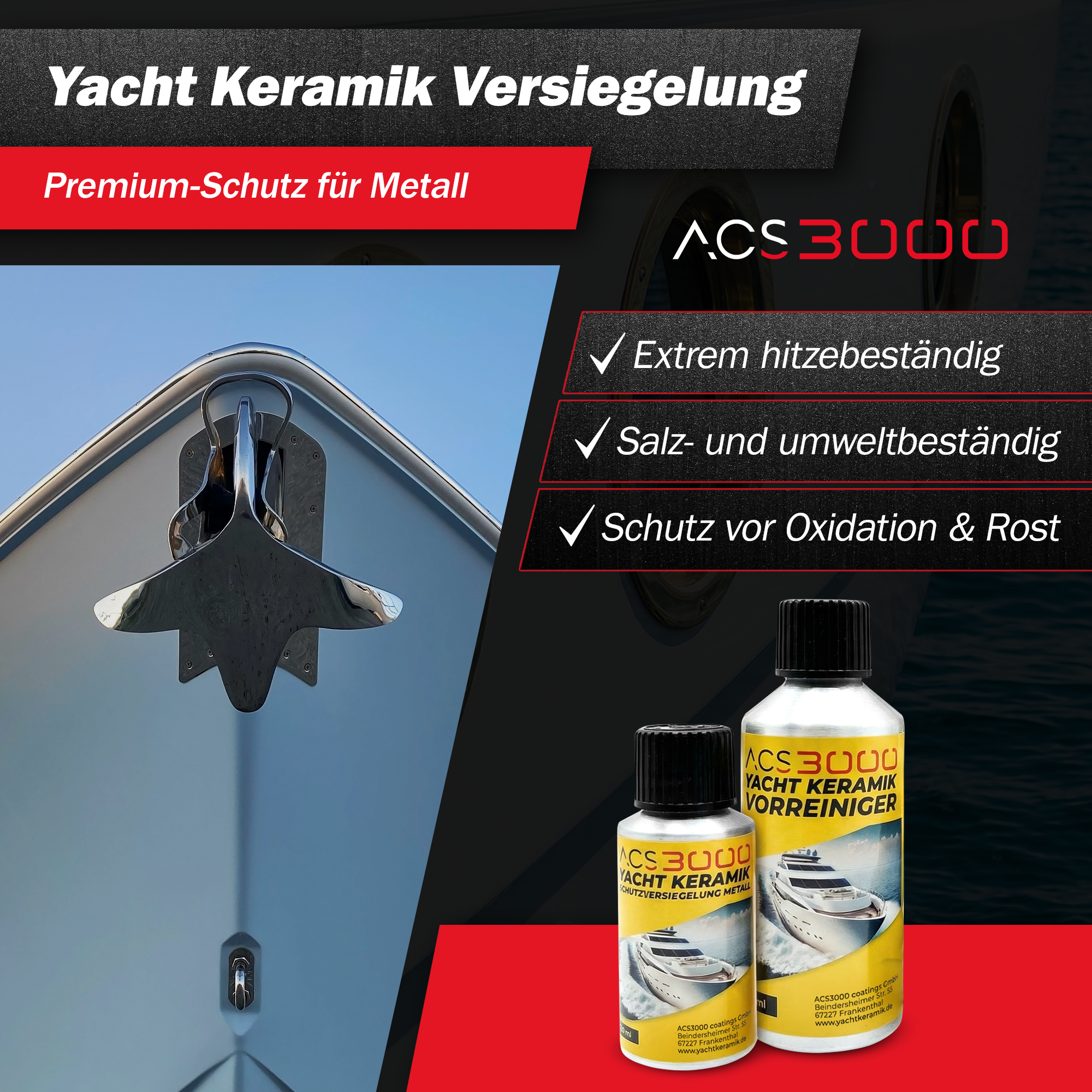 ACS3000 Yacht Keramik Schutzversiegelung Metall
