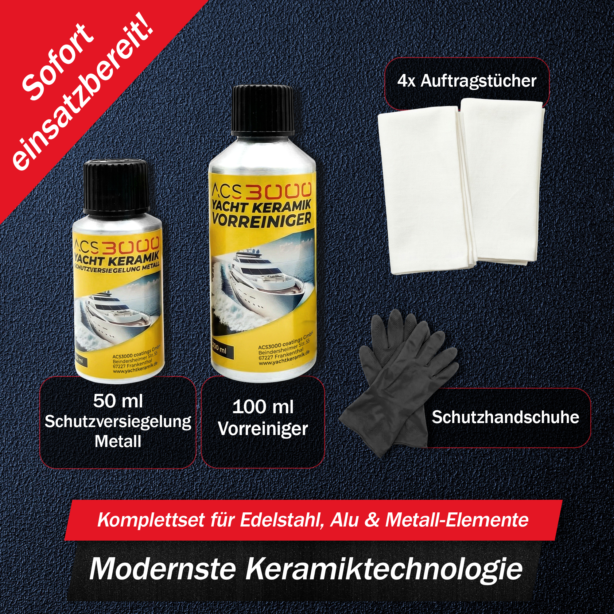 ACS3000 Yacht Keramik Schutzversiegelung Metall