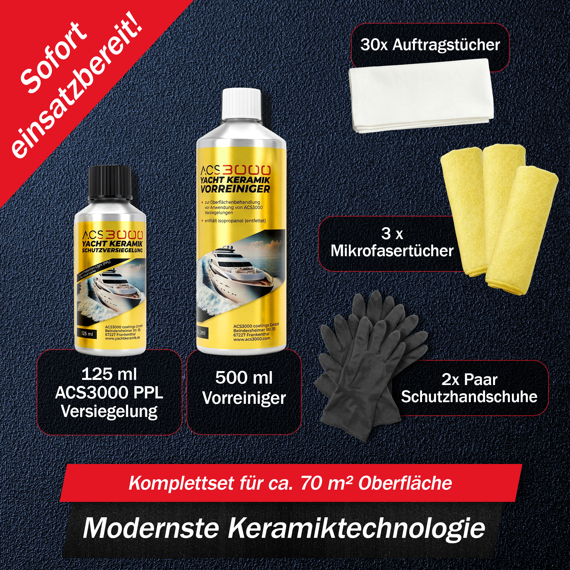 ACS300 Yacht Keramik Schutzversiegelung für neue Lacke (PPL)