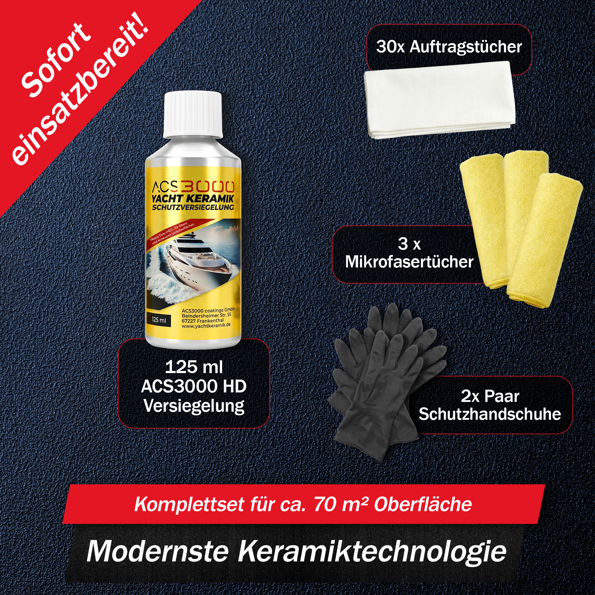 ACS3000 Yacht Keramik Schutzversiegelung für ältere Lacke (HD)